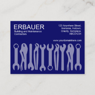 Werkzeuge für den Handel (Chubby) - Dunkelblau Visitenkarte