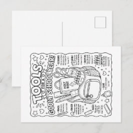 Werkzeuge für ein gottgefälliges Schuljahr - Farbp Postkarte