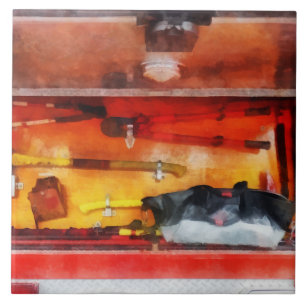 Werkzeuge für Feuerwehrleute Fliese