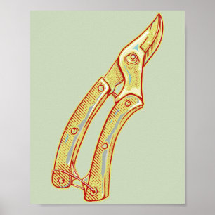 Werkzeuge für Gartenbau Poster