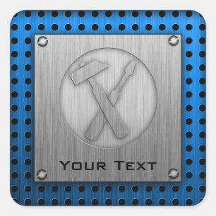 Werkzeuge für gegossene Stickereien Quadratischer Aufkleber