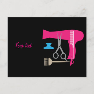 Werkzeuge für Haarstyles Postkarte