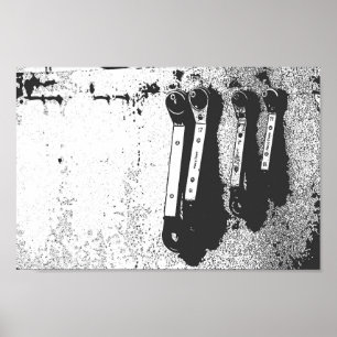 Werkzeuge Spanners Mechanical Industrial Feel Poster