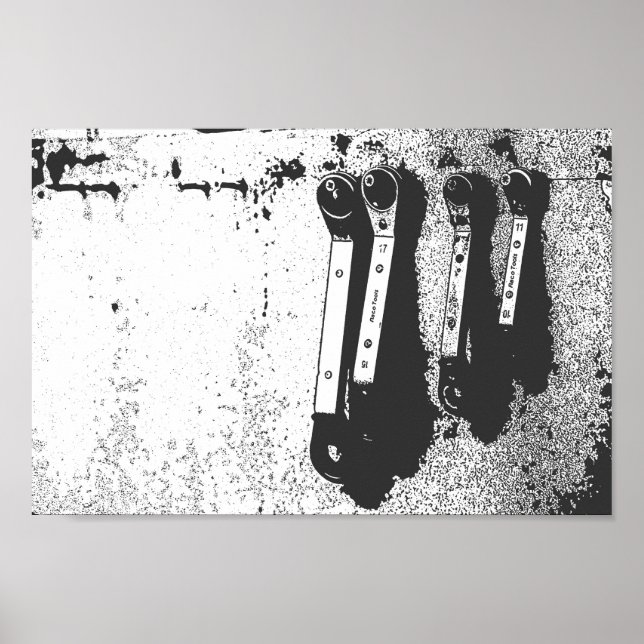 Werkzeuge Spanners Mechanical Industrial Feel Poster (Vorne)