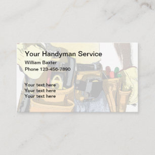 Werkzeuggürtel Handyman Visitenkarte