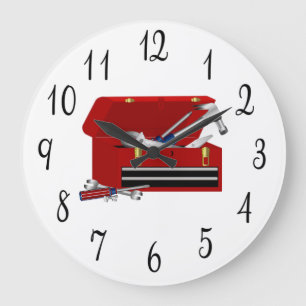 Werkzeugkasten Große Wanduhr