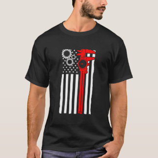 Werkzeugmaschinen-Flagge Werkzeuge CNC-Maschinenbe T-Shirt