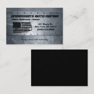 Werkzeugreparatur für das Auto von American Flag M Visitenkarte