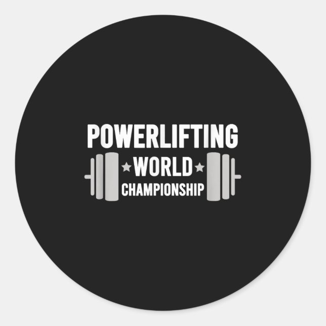 Werlifter Motivational Gym Werlifting World Chamon Runder Aufkleber (Vorderseite)