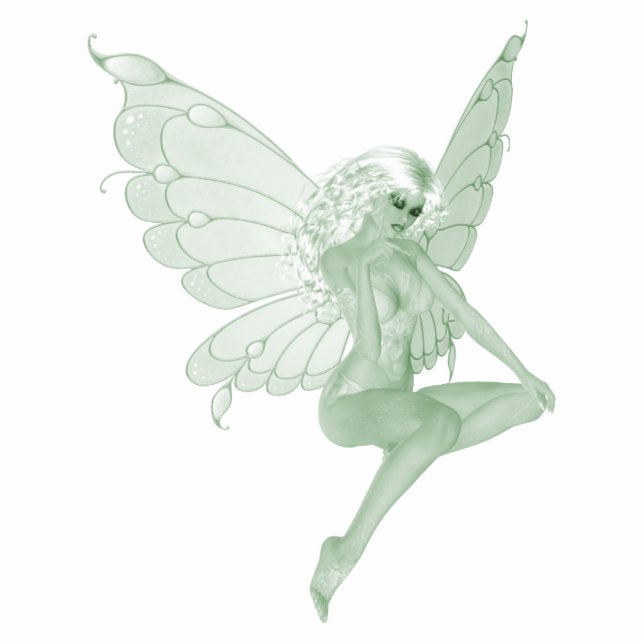 Wermut-Kunst-Unterzeichnungs-Grün-Fee 1A Freistehende Fotoskulptur (Vorne)