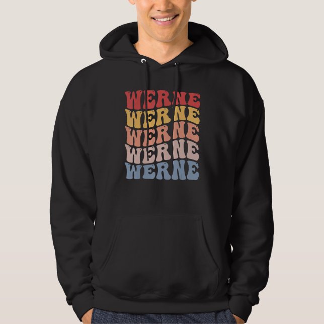 Werne City Groovy Retro Hoodie (Vorderseite)