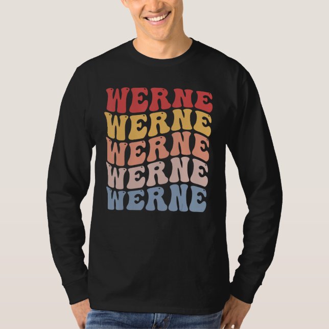 Werne City Groovy Retro T-Shirt (Vorderseite)