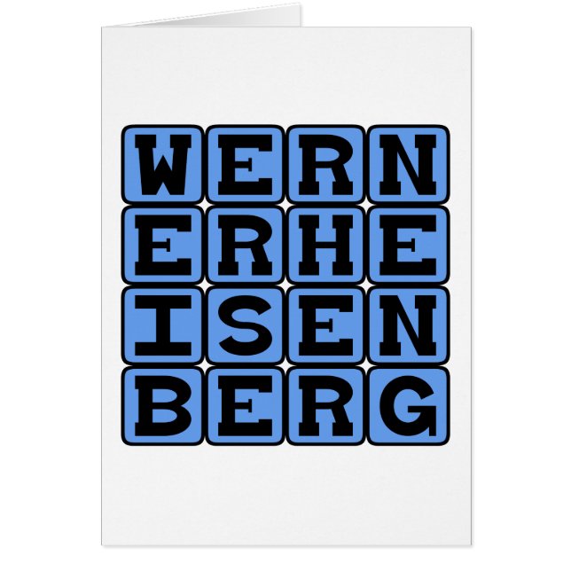 Werner Heisenberg, Grundsatz der Unsicherheit (Vorne)