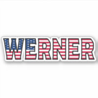 Werner Name Vorname USA Sticker Stickerset