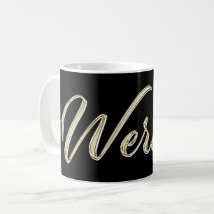 Werner Name whitegold Tasse Teetasse Kaffeetasse