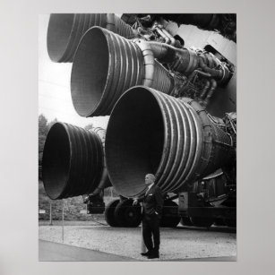 Werner von Bran und die Saturn V-Rakete Poster