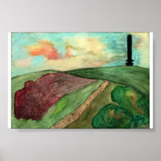 Werneth Low cenotaph-Ansicht Poster