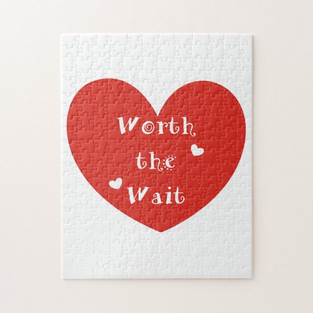 Wert die Wartezeit - Adoption - neues Baby Puzzle (Vertikal)