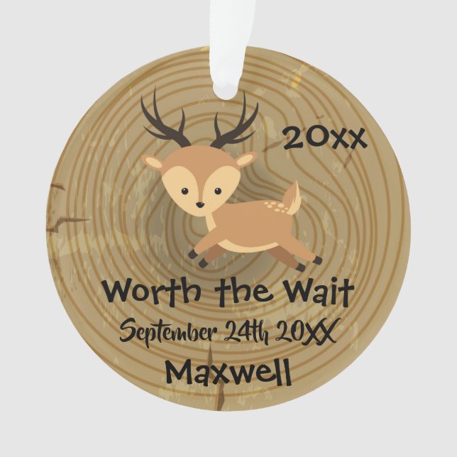 Wert die Wartezeit - kundengebundenes Ornament (Vorderseite)