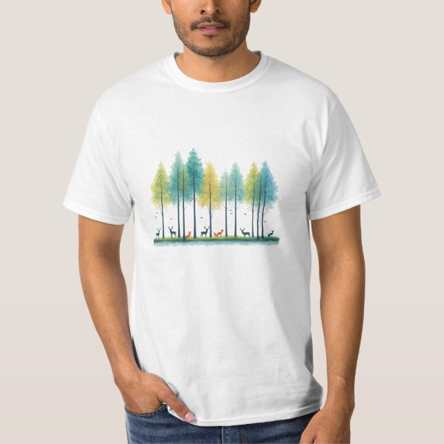 Wert T - Shirt für Männer in die Stille - Natur (Vorderseite)