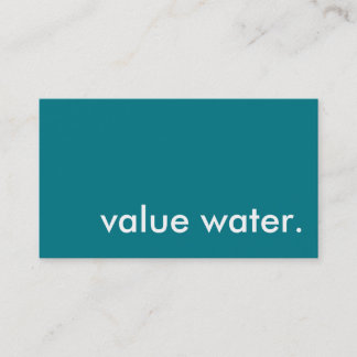 Wert Wasser. Visitenkarte