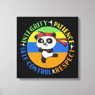 Werte für Kampfkunst - Boys Karate Mindset Leinwanddruck