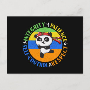 Werte für Kampfkunst - Boys Karate Mindset Postkarte