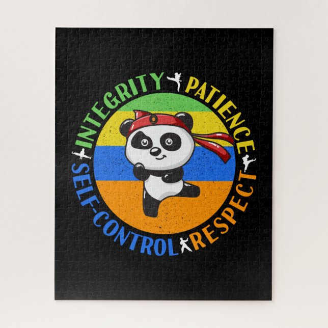 Werte für Kampfkunst - Boys Karate Mindset Puzzle (Vertikal)