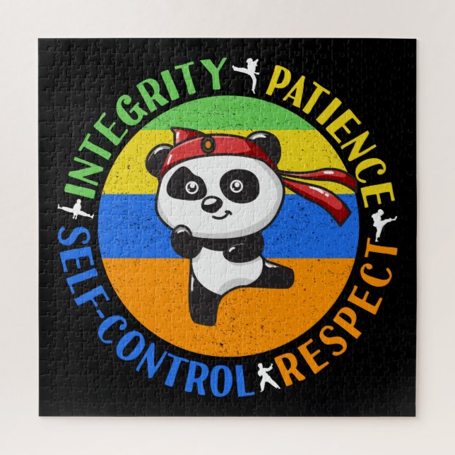 Werte für Kampfkunst - Boys Karate Mindset Puzzle (Vertikal)