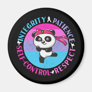 Werte für Kampfkunst - Girly Karate Mindset Magnet