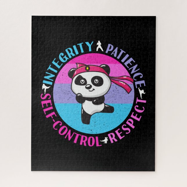 Werte für Kampfkunst - Girly Karate Mindset Puzzle (Vertikal)