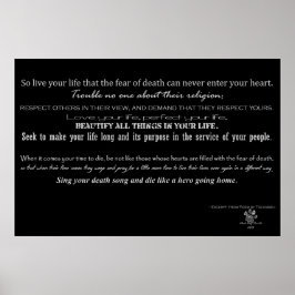 Wertegedicht - Gedicht von Tecumseh Poster