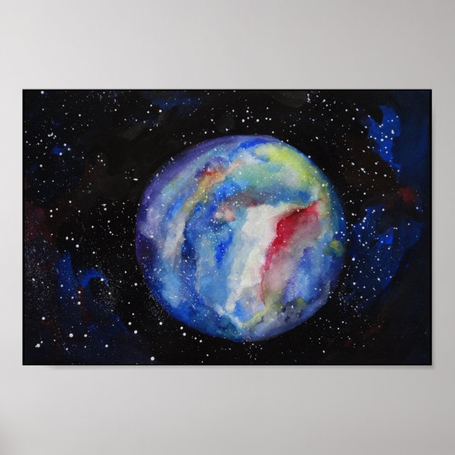Werteplakatpapier (Matte) Planet Poster (Vorne)