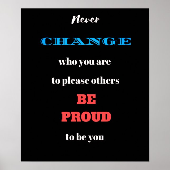 Werteposter nie ändern poster (Vorne)