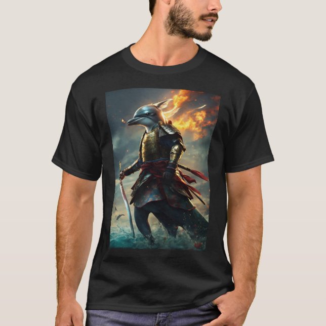 Wertewellen: Die Dolphin Samurai" T-Shirt (Vorderseite)