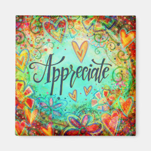 Wertschätzen Sie Hübsche Blumen-Spaß-Inspirivity O Magnet