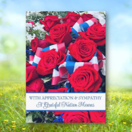 Wertschätzung/Beileid für den Verlust der Veteran  Dankeskarte