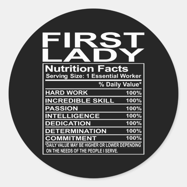 Wertschätzung der First Lady Church Runder Aufkleber (Vorderseite)