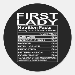 Wertschätzung der First Lady Church Runder Aufkleber