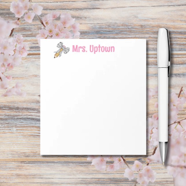 Wertschätzung für Lehrer personalisierter Bleistif Notizblock (Von Creator hochgeladen)