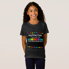 Wertschätzung für Lehrer T-Shirt
