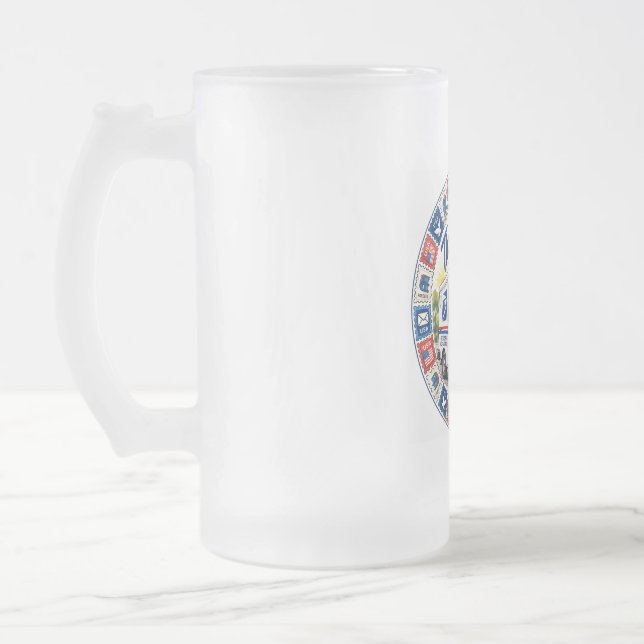 Wertschätzung für Postmitarbeiter Mattglas Bierglas (Links)