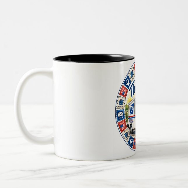 Wertschätzung für Postmitarbeiter Zweifarbige Tasse (Links)