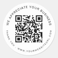 Wertschätzung Ihres QR-Codes für Unternehmen Danke