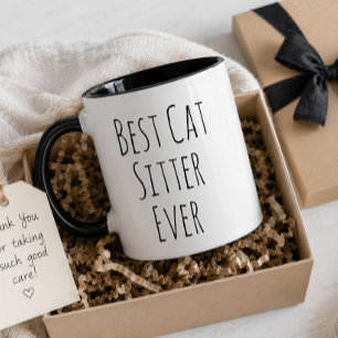 Wertschätzung Katzenbetreuer Typografie Danke Tasse