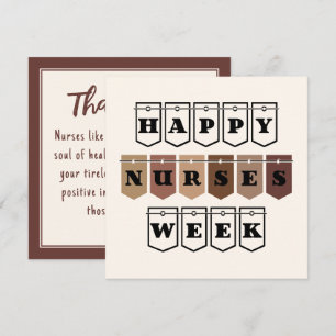 Wertsteigerung nach individuellem Happy Nurses Wee Dankeskarte