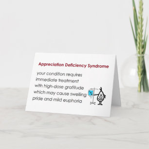 Wertungsdefizit-Syndrom - lustiger Dank Dankeskarte