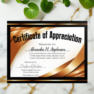 Wertungszertifikat Gold Black Ribbons