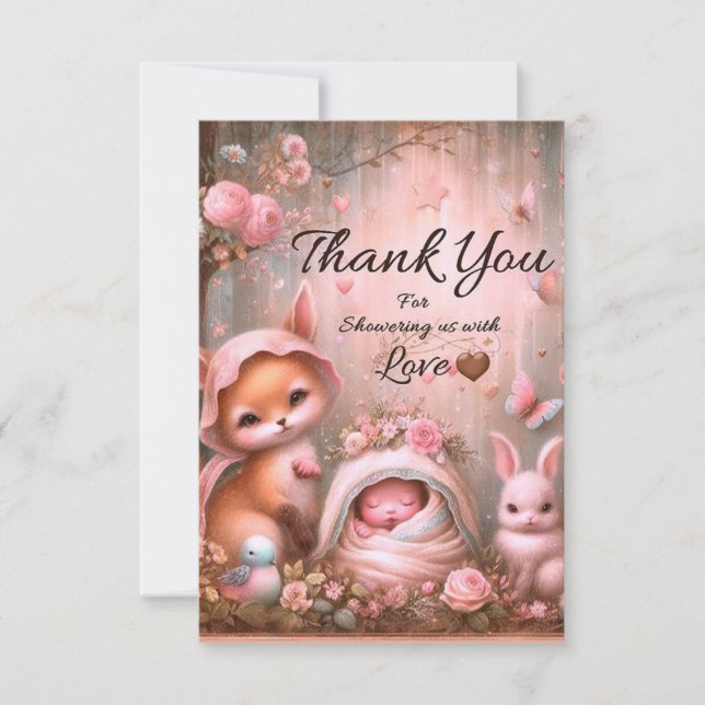 Wertvoll Baby, Babydusche Danke, Karten (Vorderseite)