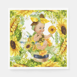 Wertvoll Baby Sunflower Party Goods Serviette